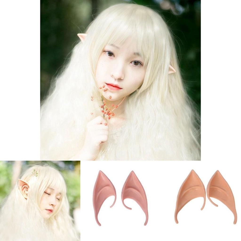 Realistic 2 Pairs Elf Ears Made Of Soft Rubber Latex For Fantasy Costume Parties