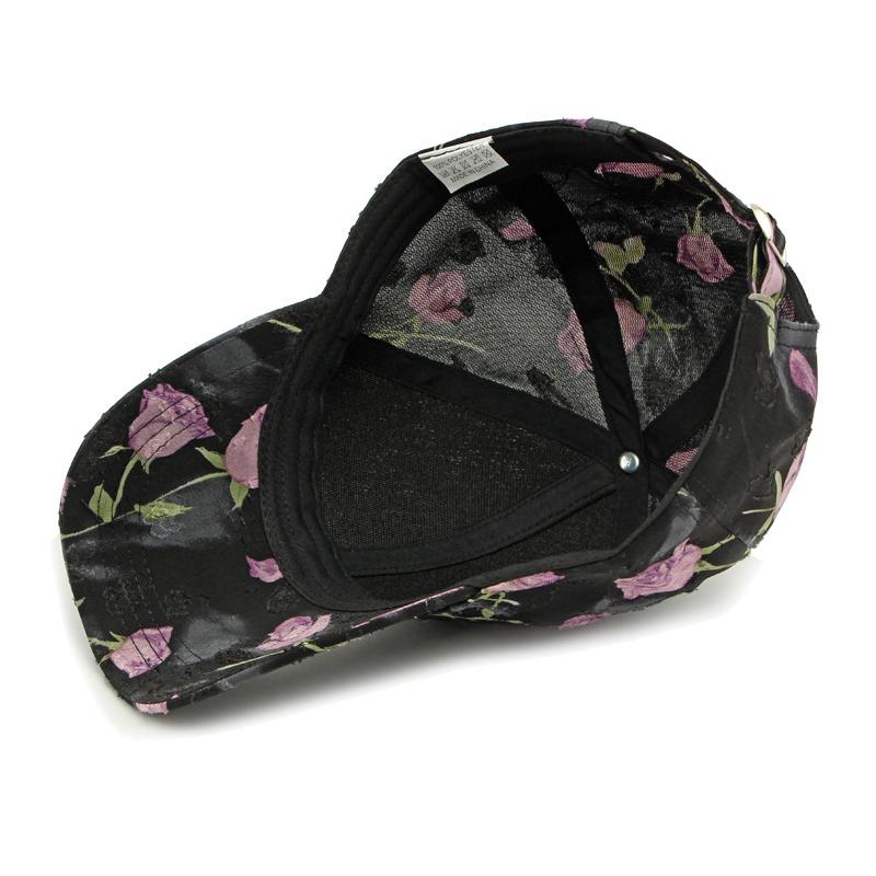Printed Flower Baseball Cap Women's Spring Summer Outdoor Sun Visor Cap