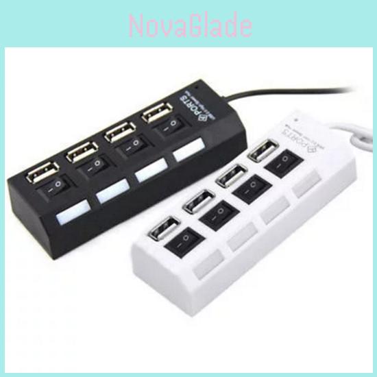Black Led 4 Port Usb 2.0 Hub With Premium Quality Craftsmanship And Timeless Design