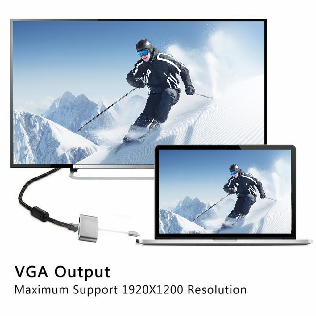 Adapter TypeC Hub to VGA HDMI DVI Displayport/3.1 Ethernet Converter Dock 4K Resolution HDMI Hub Type‑C Hub Type‑C to HDMI