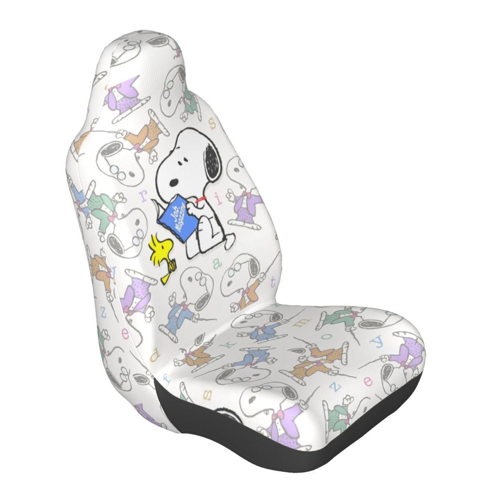 Snoopy Jordnöt Tecknad Hund Bilbarnstolsskydd Framstolar Enkelbilar Interiörskydd Universell Passform För Sedaner SUV Och Lastbilar