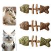 Beheben Sie die Zahngesundheit Ihrer Katze, 2026 Neues kreatives Fischgräten-Katzen-Spielzeug, Holz-Katzenminze-Zahnreinigungsstab