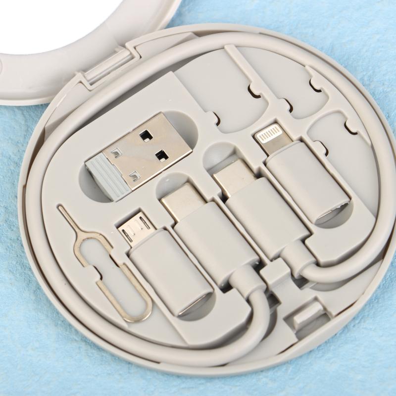 1 Set Multifunctional Fast Charging For Xiaomi Charger Storage Box Adapter Card Pin Travel Accessories Pd 60W Usb Data Cable Kit