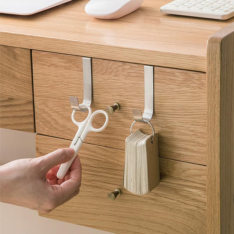 Metallhaken für Küchenschranktüren, Rückhaken für Badezimmer, Kleiderständer, Kleiderbügel, Hut, Handtuchhalter, Aufbewahrungshaken, Bürozubehör
