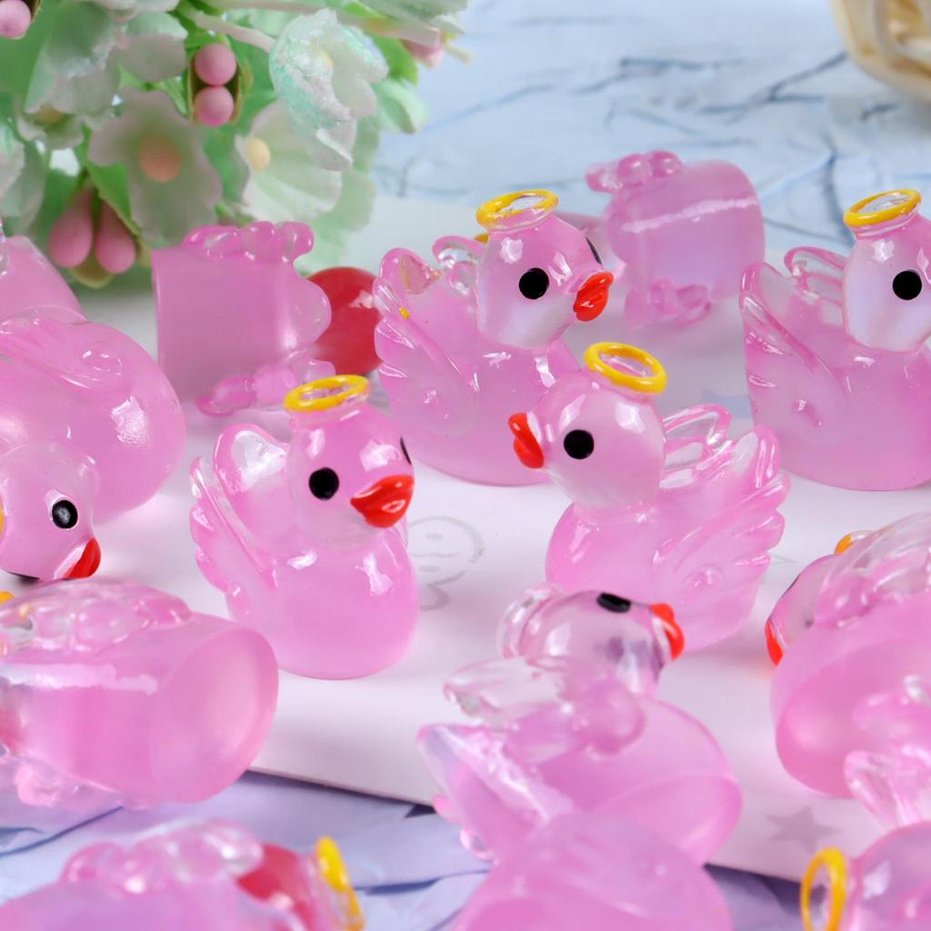 DIY Luminous Yellow Duck Resin Ornaments - Multi-color Accessories for Micro Landscape