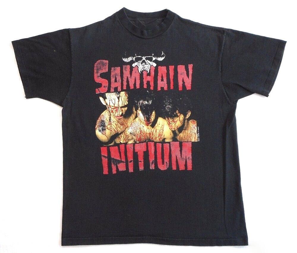 Редкая футболка Samhain Misfits Glenn Danzig Initium S-5XL Подарок для фанатов Унисекс XL
