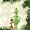 2D Acrylic Christmas Tree Green Monsters Ornaments Cute Green Monsters Christmas Tree Pendants Christmas Cartoon Ornaments