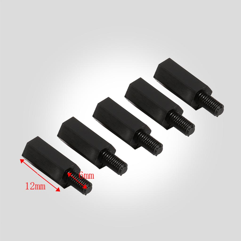 100pcs M2 M3 M4 Plastic Nylon Hex Male Female Female Spacer Round Head Screw Nut