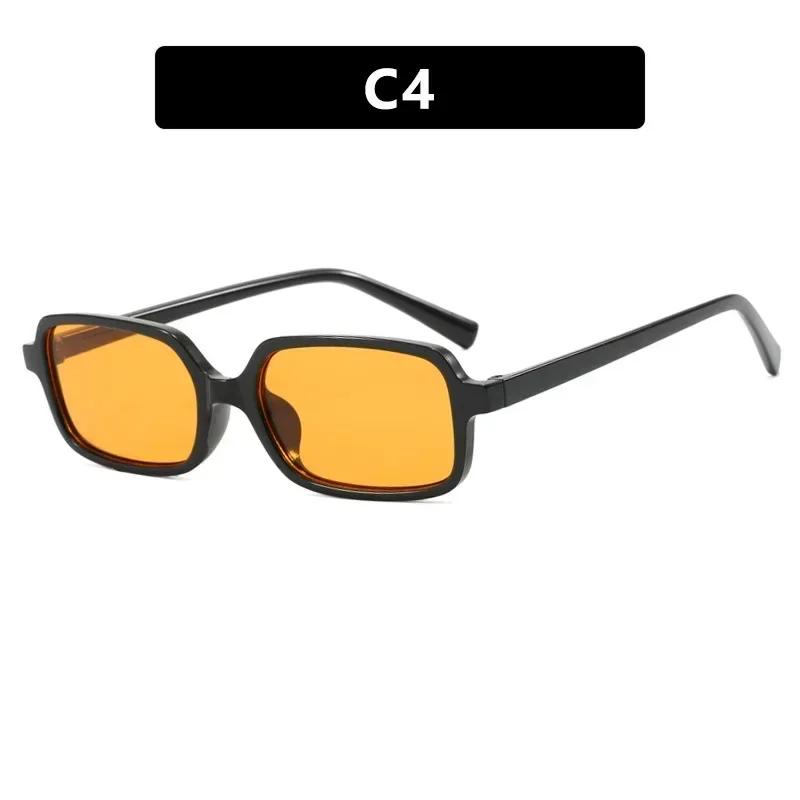 Women'S Simple And Versatile Sunglasses Personalized Street Photography Square Small Frame Uv400 Protection Shades Glasses