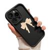Elegant White Bow iPhone Case for Models 13/14/15/16E/17/17 Pro Max