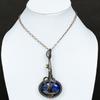 Natural Lapis Lazuli Gemstone Handmade Copper Wire Wrap Pendant 3.82 Z8M71