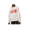 Jordan Letter Print Crewneck Sweatshirt Kids Tops White FJ5784-010