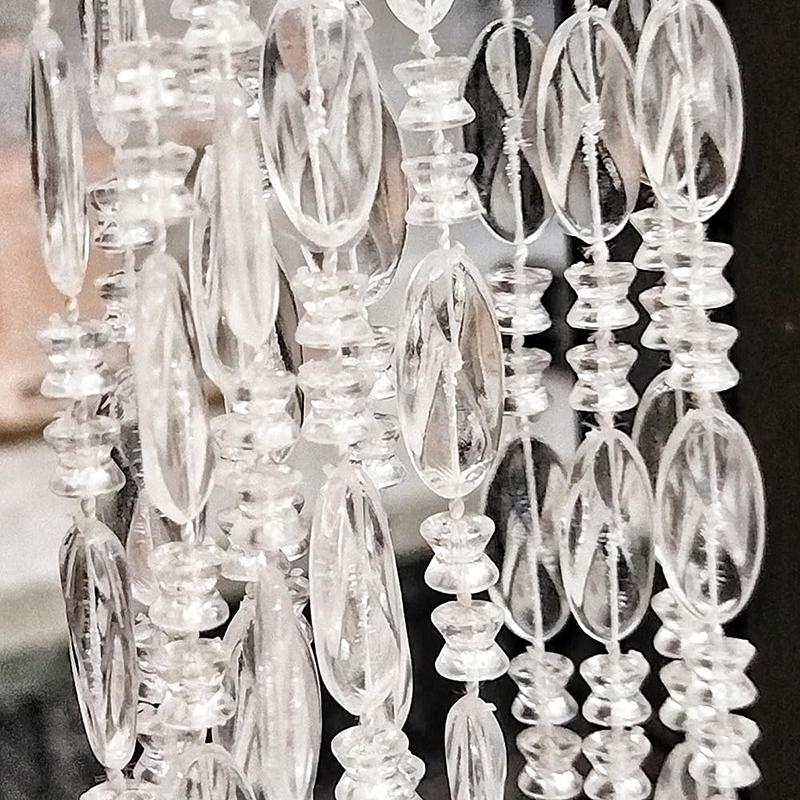 WTEMPO Cortinas de Contas Divididas Transparentes Claras Portas Cortinas de Contas Penduradas Cortinas de Cordão de Contas Borla Cortinas de Contas Divisória de Ambiente Decorações de Tela