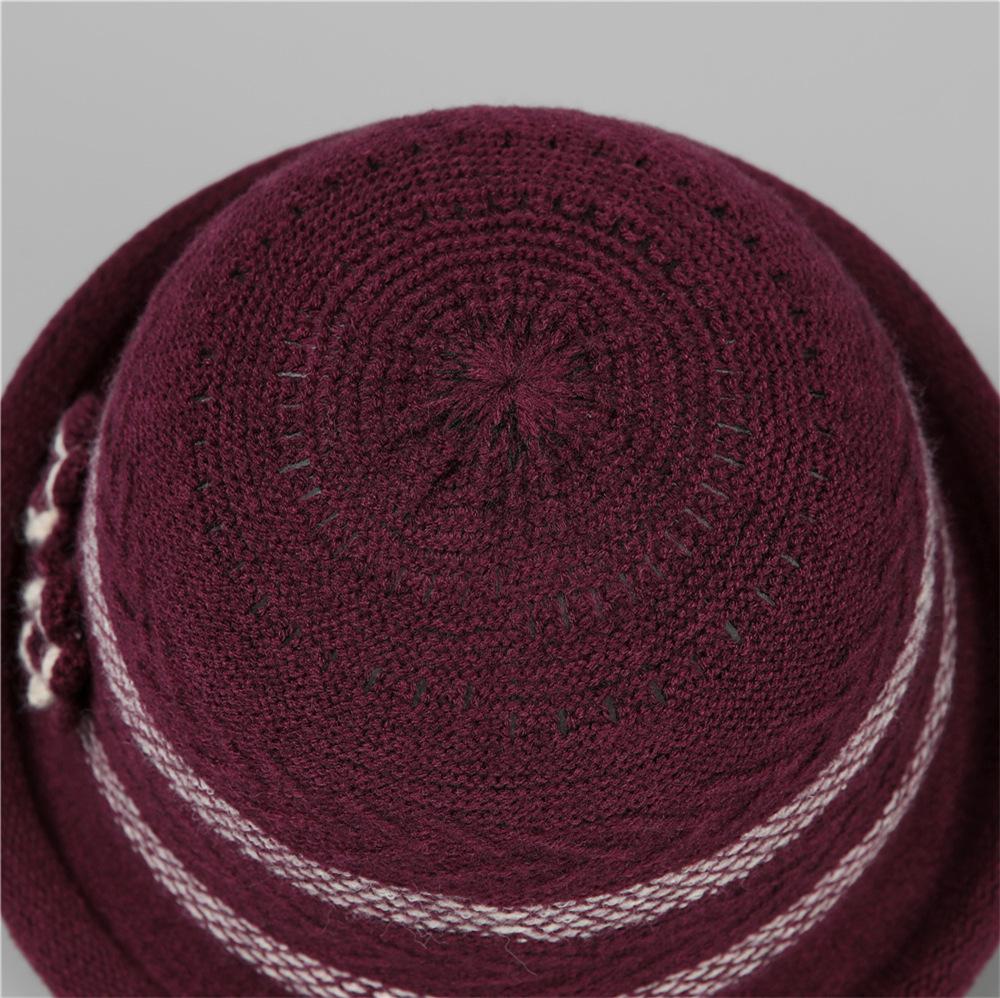 Hat Lady Winter Basin Hat Mom Knitted Hat Old Man Grandma Bucket Hat Autumn Old Woman Hat