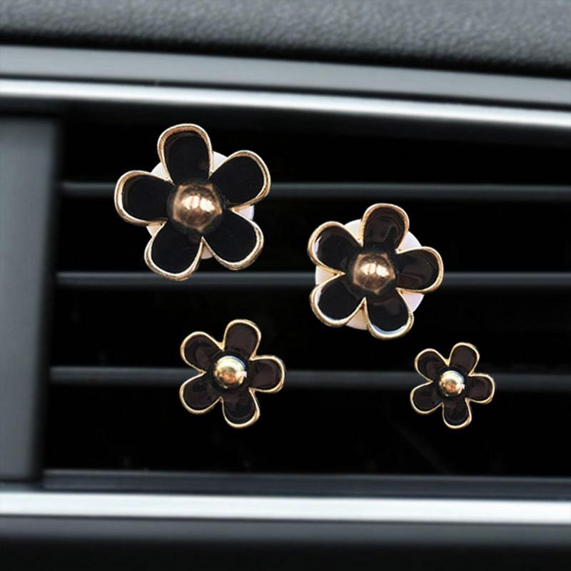 4 Pcs Flowers Car Air Outlet Perfume Clip Car Aromatherapy Decoration Interior Perfume Pendant Ornaments Car Accessories