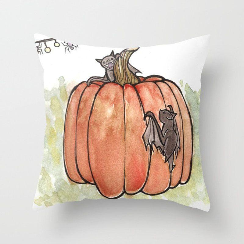Beautiful Festival Decoration Pumpkin Pillow Cover With Invisible Zipper