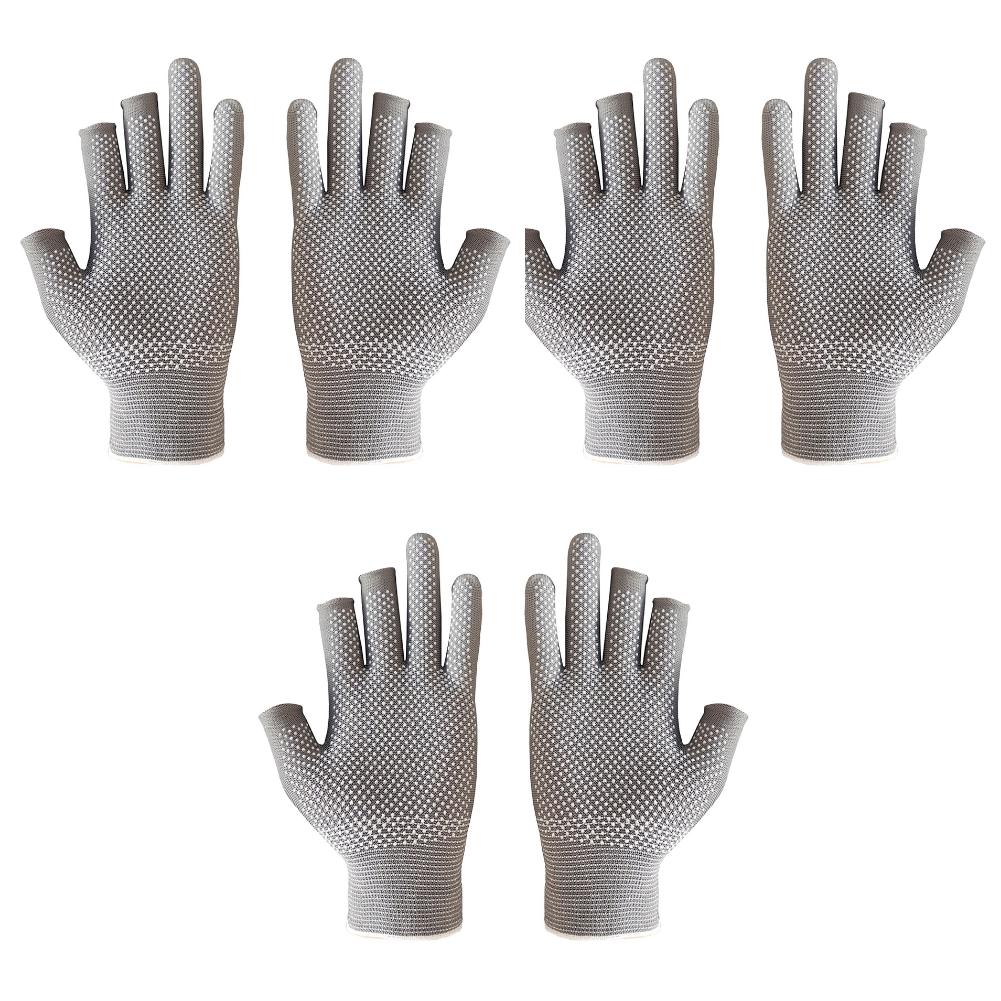 3 Fingers Cut Universal Fishing Gloves Half Finger Summer Outdoor Angling Sunscreen Anti-Slip Gloves Sports Fishing Accessories