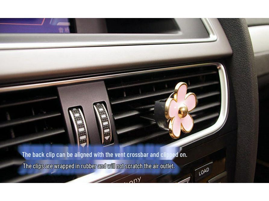 Women's Flower Car Interior Aromatherapy Vent Clip Set - 4 Pieces