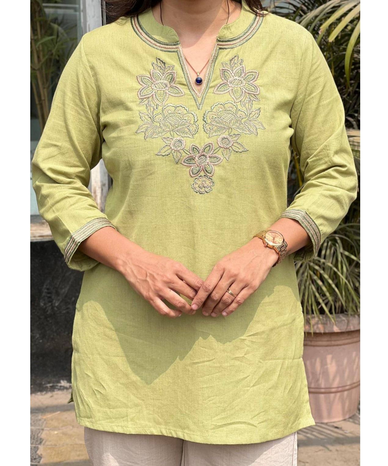 

Women Designer Cotton Top Tunic Kurta Top 3XL