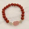 8mm Natural Nanhong Bracelet Strawberry Crystal Bangles Women Fashion Jewelry Accessories Gift