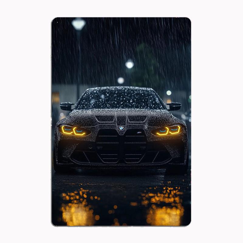 

M3 под дождем Металлическая табличка Постер Декор для гаража Комнаты Автомобильный клуб На заказ Жесть Винтаж Домашний декор 20x30cm（7.8x11.8inch）