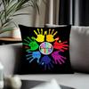 Trending AAutism Support Puzzleable Cushion Cover Antidustmite Pillowcase Invisible Zipper Silky Short Plush Sofa Cushion Cover