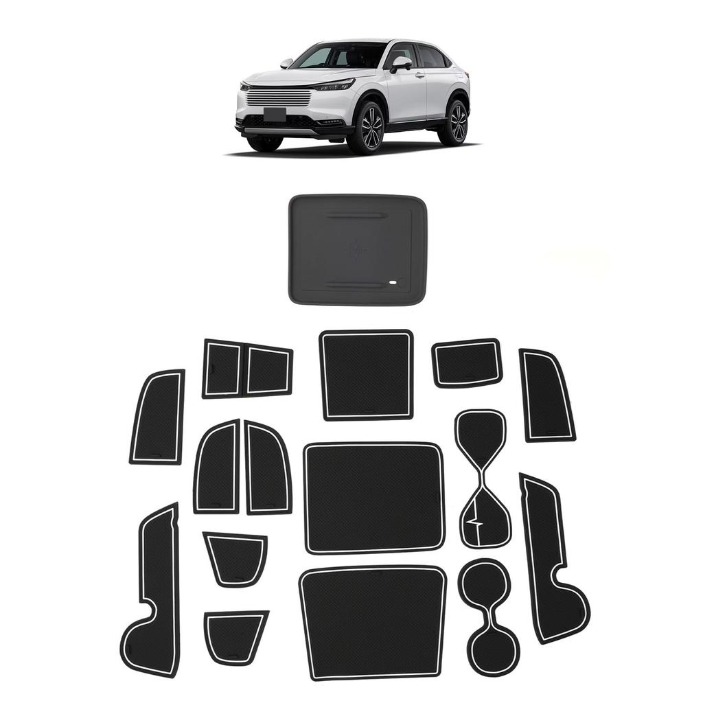 Ruiya 2024 and New Honda Vezel RV minor change Mat Silicone Wireless Charging Mat for Door Pocket Honda Vezel Accessory New Vezel Soundproof 15 Noise