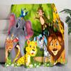 Jungle Animal Friends Plush Blanket Suitable All Seasons Soft Comfortable Sofa Office Nap Travel Birthday Gift Christmas Present