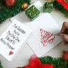 1-12PCS Christmas Greeting Cards Creative Post Message Stamp Card Festive Message Humorous Family Holiday Blessings