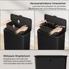 8L Hanging Kitchen Bin, Rubbish bin with Lid and Removable Inner Bucket for Kitchen Cabinet Door, Under Sink, Office