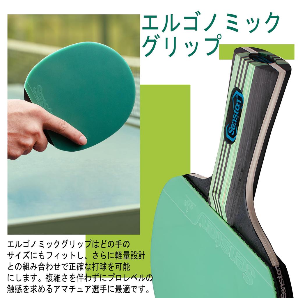 Senston Table Tennis Set: Includes 2 table tennis rackets, 1 portable bag, and 3 ping pong balls. Suitable for beginners, intermediate, and advanced p