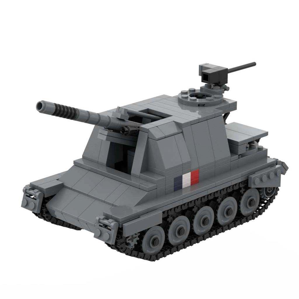 Erster Weltkrieg Zweiter Weltkrieg Französische Armee Panzer AMX-13 CHAR B1 BIS Somua S35 AMX-30 Renault FT-17 ARL44 Lorraine 155 Gepanzertes Militär Baustein Spielzeug