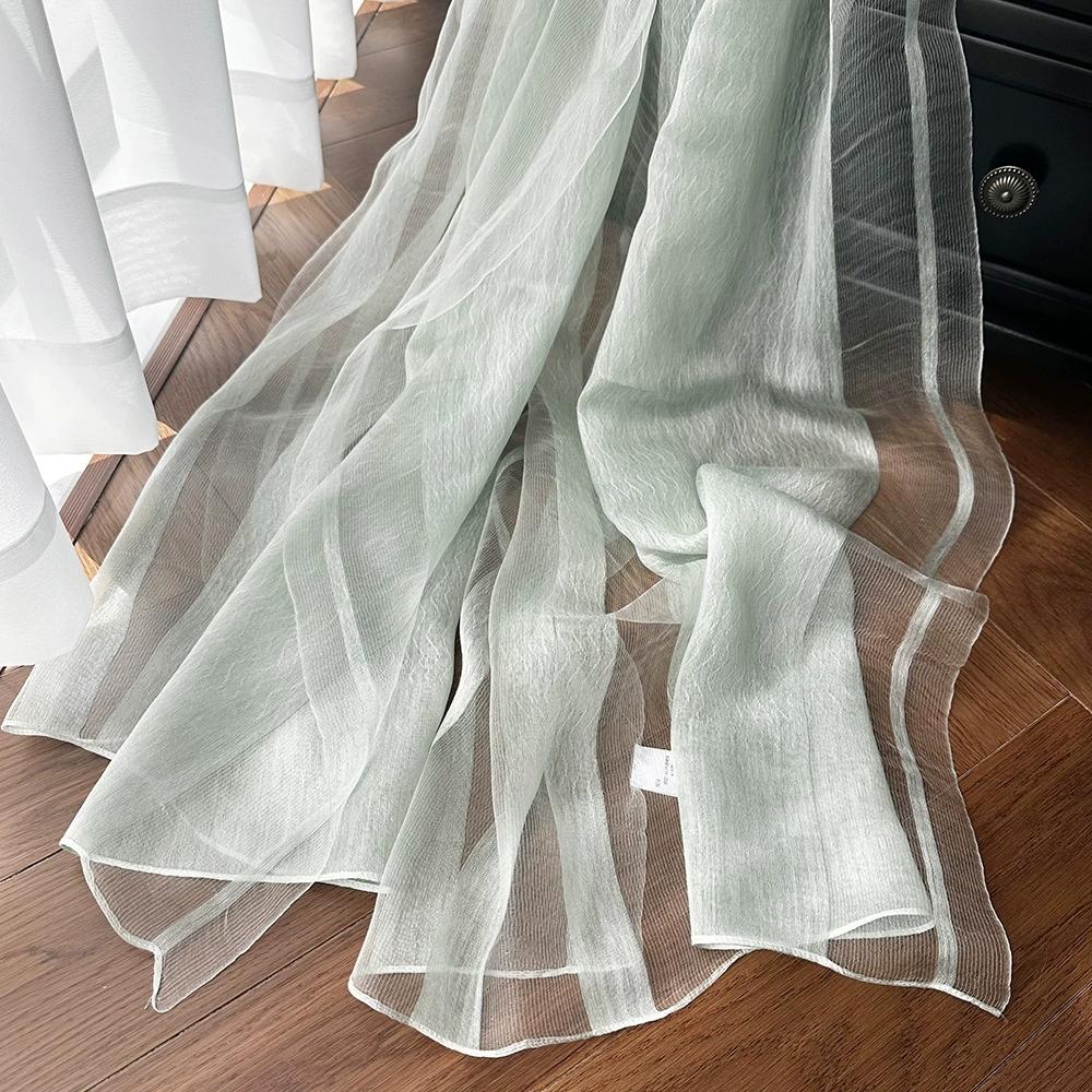 Solid Color Mulberry Silk Scarf Long Length Sunscreen Silk Scarf for Women Decoration Water Wave Pattern Scraves and Shawls