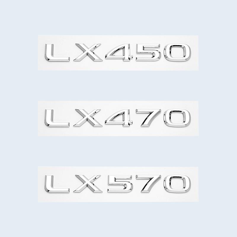 Suitable For Lexus Series LX450 LX470 LX570 Chrome Silver Letters Number Emblem Car Rear Bumper Tail Door Trunk Badge StickerBD8