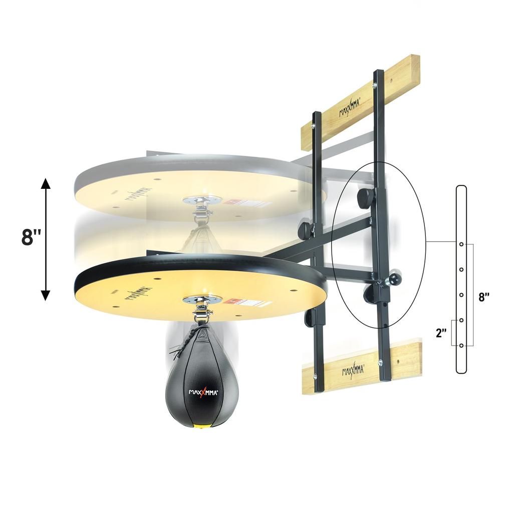 MaxxMMA Heavy Duty Adjustable Speed Bag Platform Kit Speed Ball 24" + (Speed Ball)
