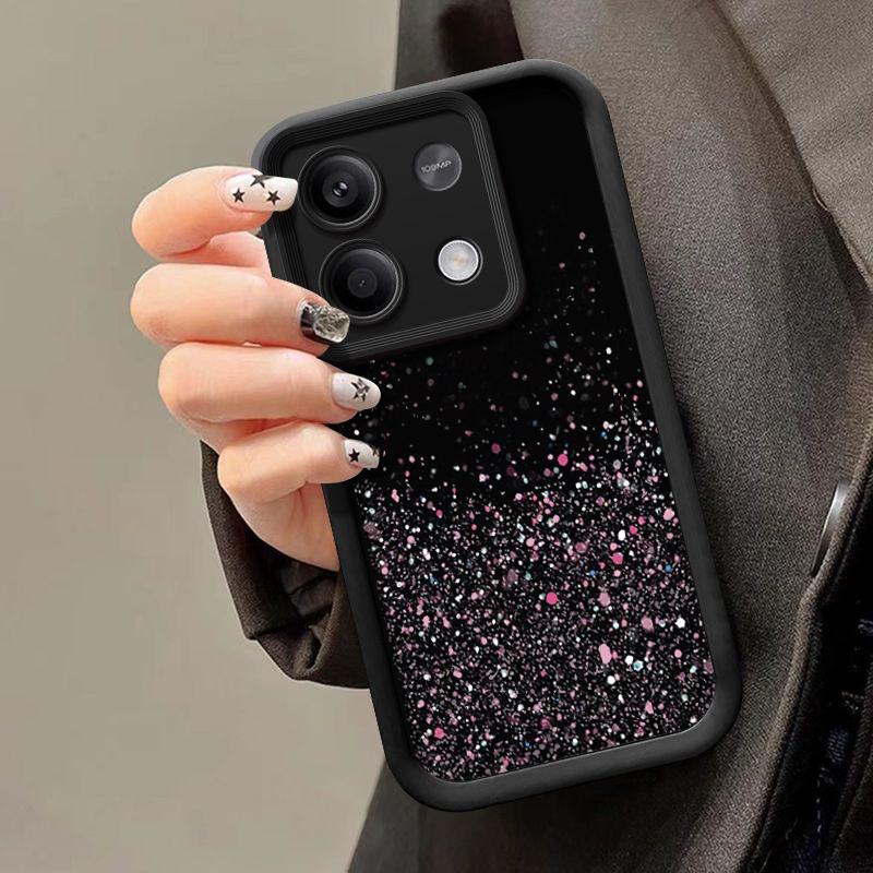 For Xiaomi Poco F6 X6 X5 Pro 13T 11T Redmi Note 13 12 11S 10 Pro Max Veske Luxury Glitter Støtsikker Matt Silikon Gradient Paljetter Telefondeksel