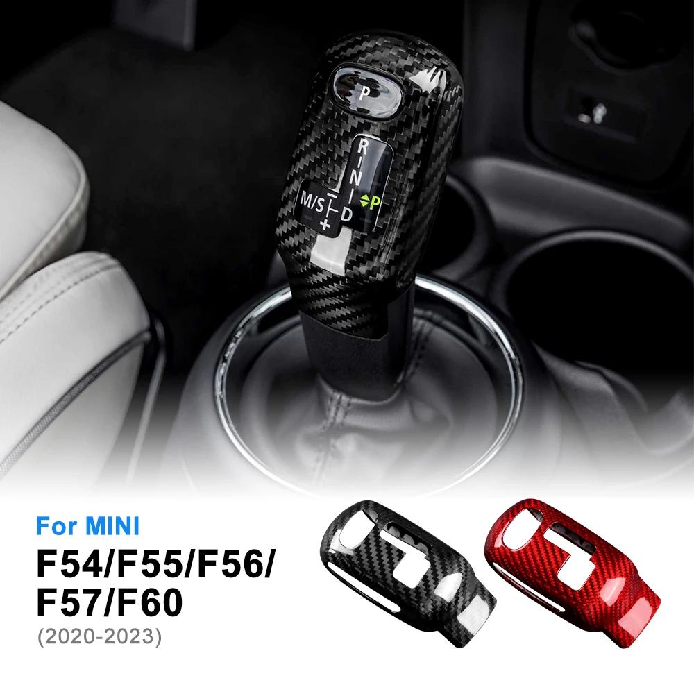 For BMW Mini Cooper F54 F55 F56 F57 F60 2020-2023 Countryman Real Carbon Fiber Car Gear Shift Knob Cover Sticker Interior Trim