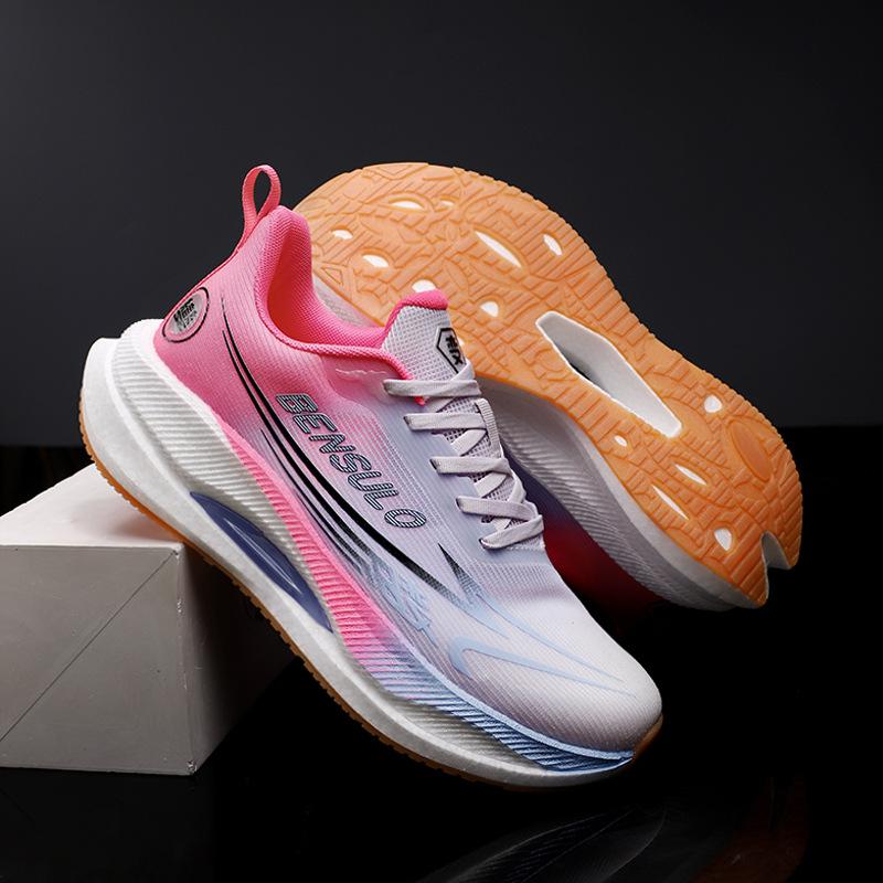 Spring carbon plate racing running shoes marathon really explosive student sports shoes friction sound running shoes shock absorption training shoes