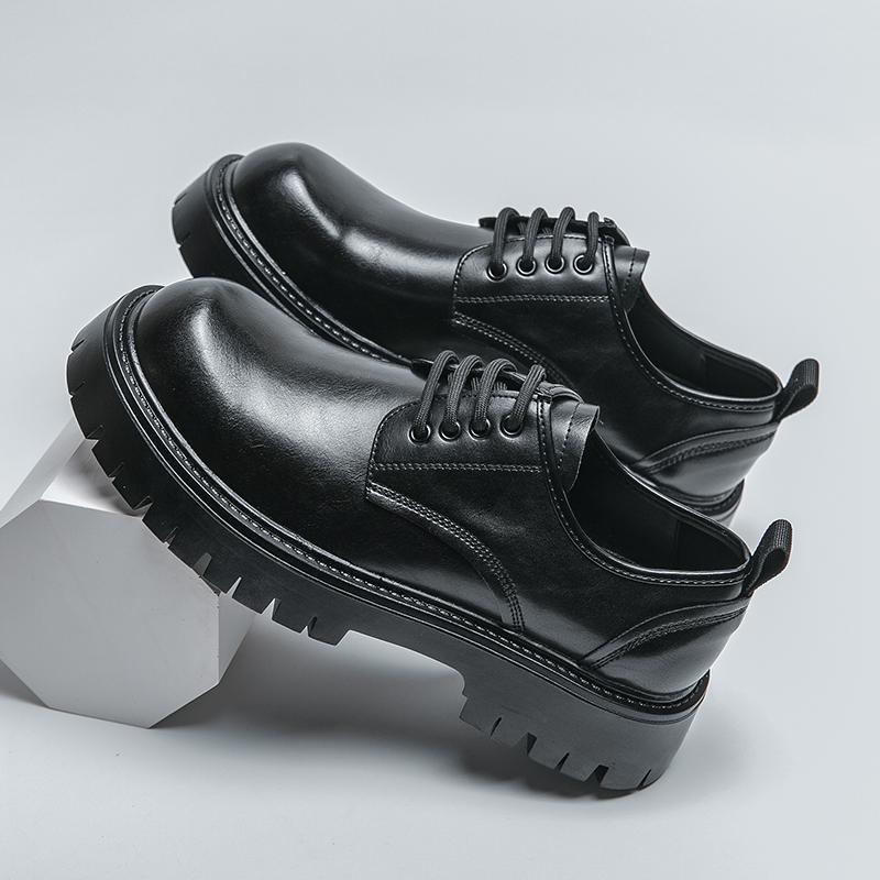 

Four Seasons Men s Shoes Large Size Casual Shoes Fashion Trend Youth Platform Big Head Leather Shoes Glossy Groom Wedding Shoes 45