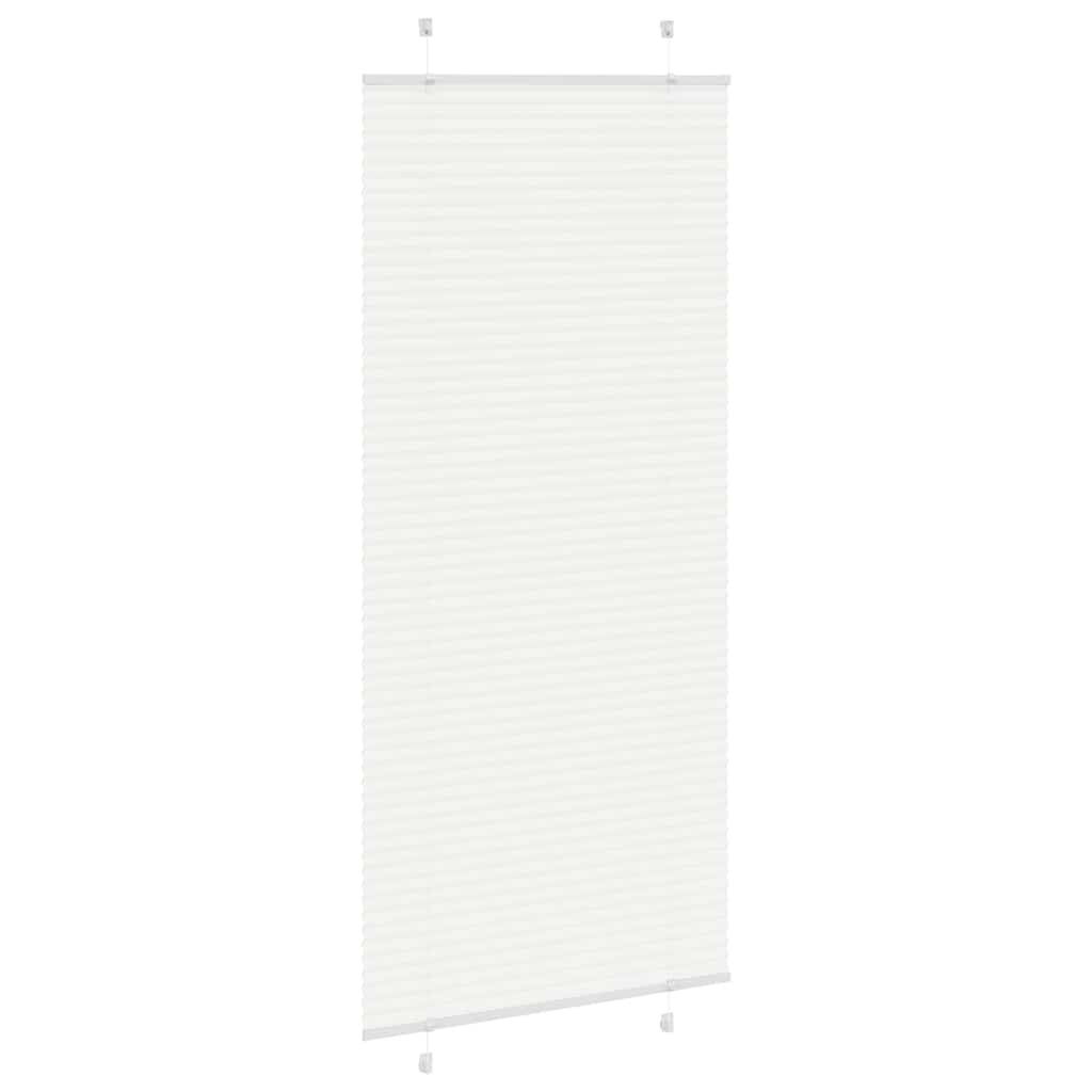 Roleta Plisowana Biała 95X200 Cm Szerokość Tkaniny 94,4 Cm