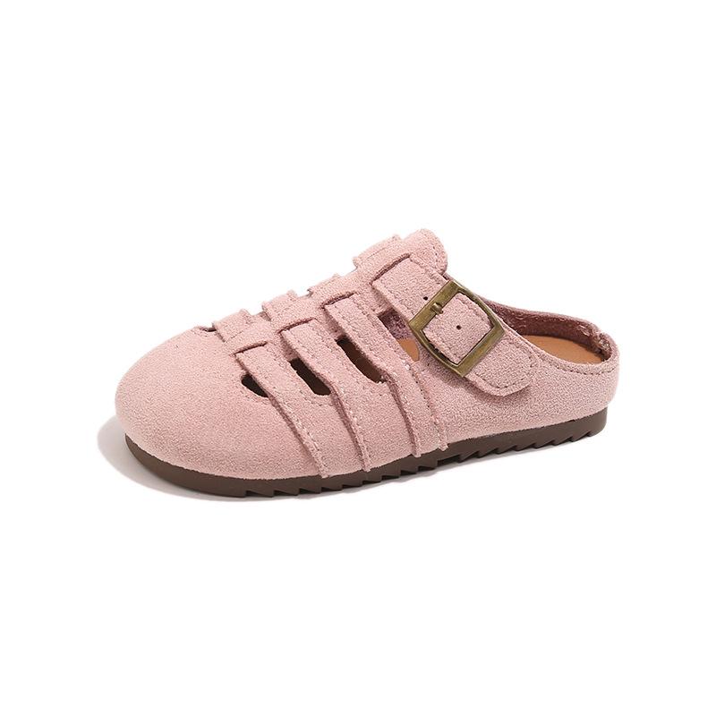 2025 Summer Roman Retro Soft Sole Closed-Toe Slip-On Half Slippers