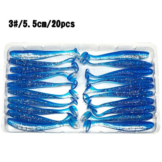 

20 шт. 5,5 см светящаяся поддельная мягкая силиконовая искусственная приманка воблер рыбная приманка для плавания