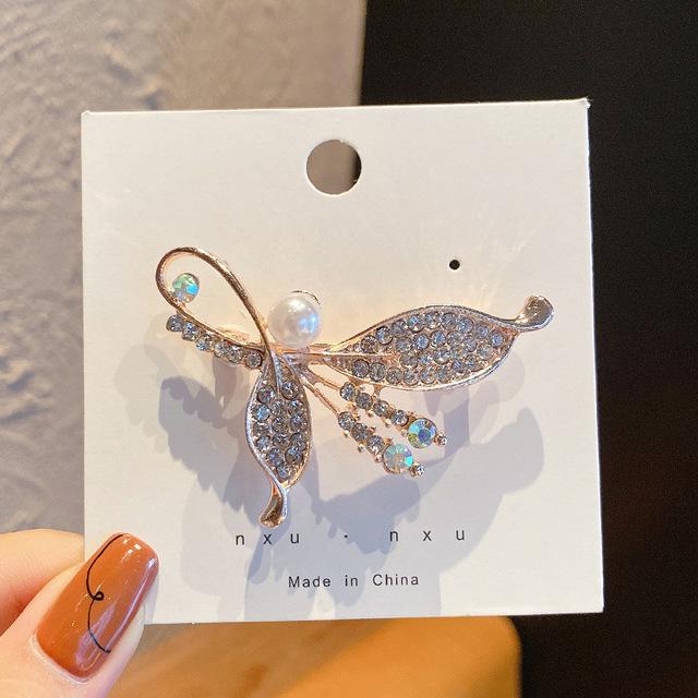 Exquisite Brooch Corsage Pin Fixed Clothes Accessories Anti -Light Buckle Flowers Animal Imitation Pearl Zircon Brooch