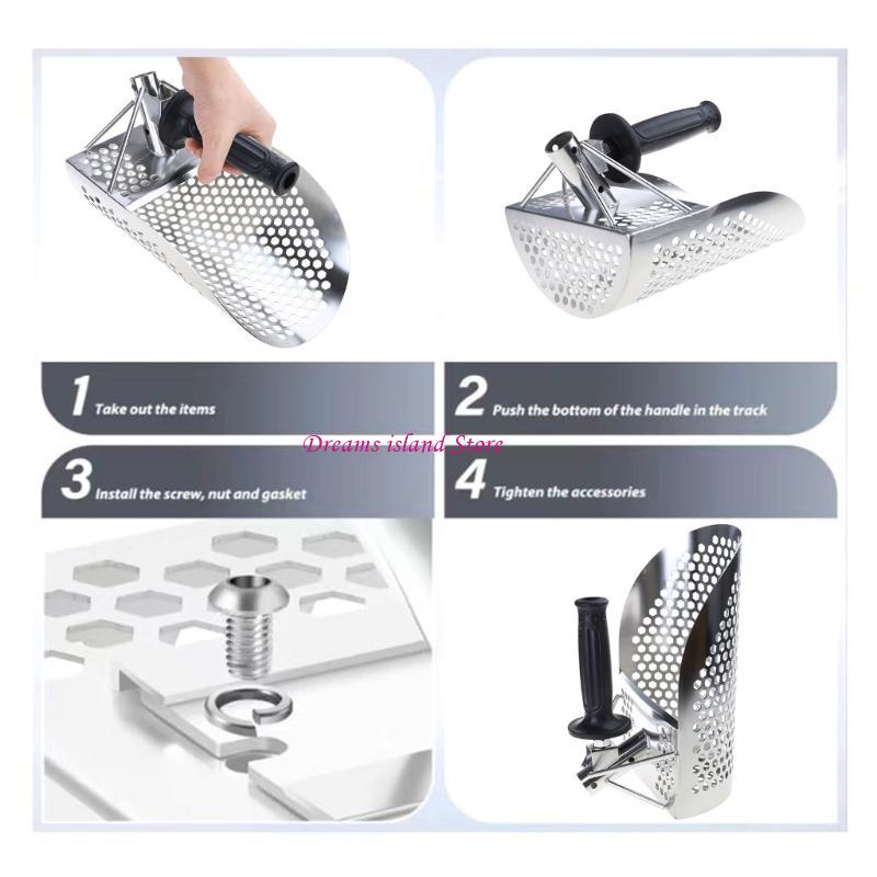 Beachcomb Stainless Steel Sand Scoops Shovel for Metal Detecting Treasure HX6C