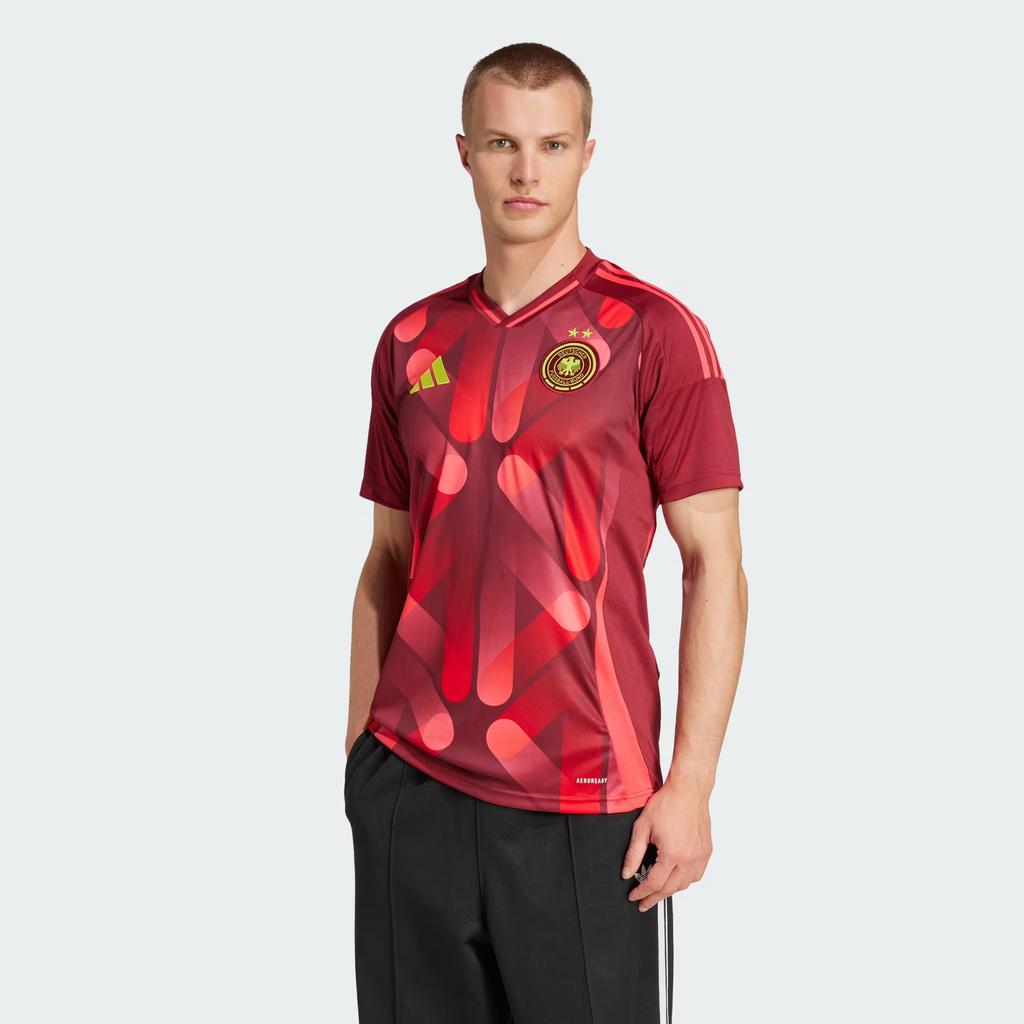 Adidas SS25 Soccer Jersey Men's Preppy Red JF2605