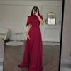 Fall Winter Women's Beaded High Neck Wrap Shrug Ball Gown, Evening Party Dress for Women Crossborder European American Style