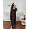 Western Style New Fashion Casual Loose Sling Dress Long dress Cardigan Outerwear Two-Piece Dress Set