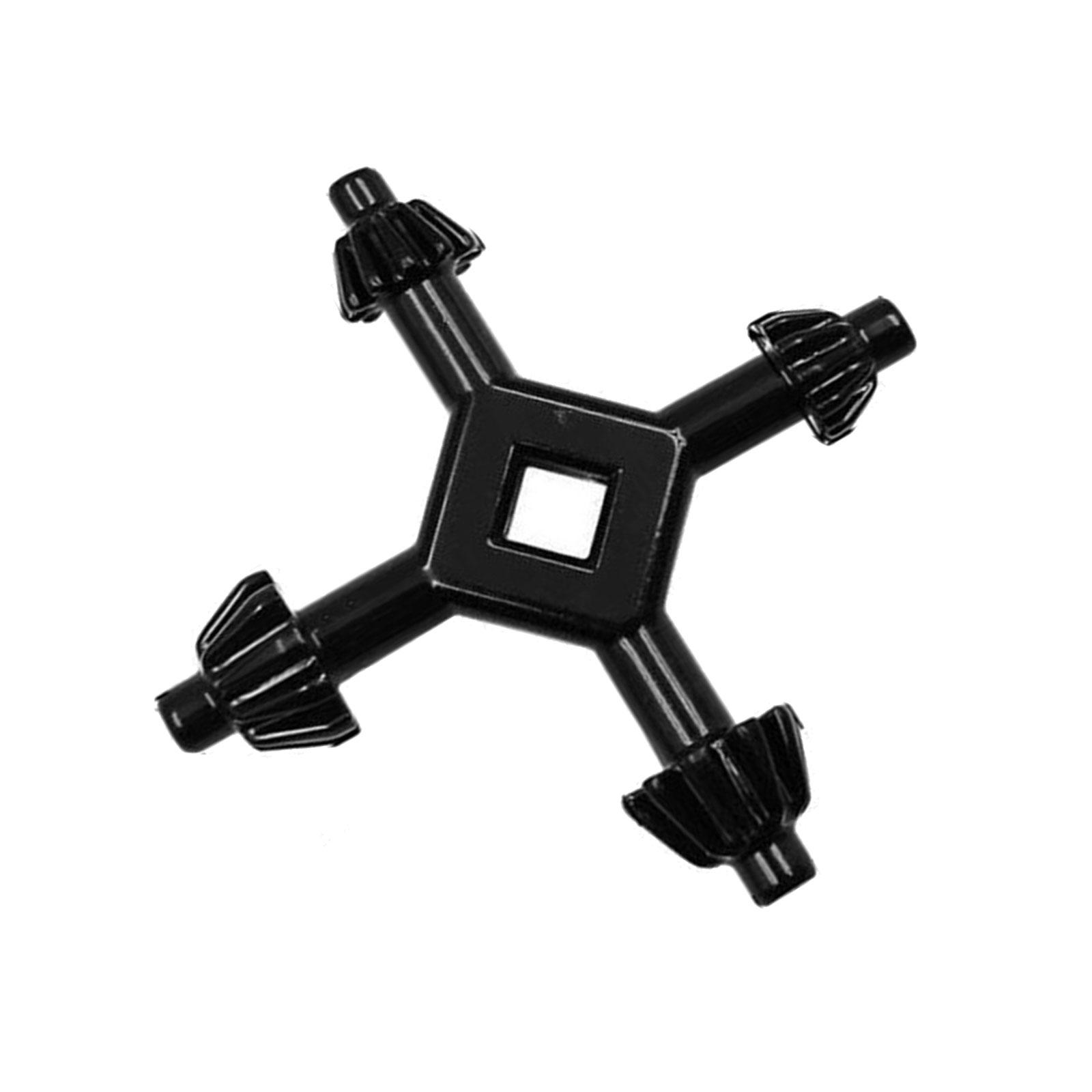 

Versatile 4 in 1 Drill Chuck Wrench Carbon Steel Hand Tool Universal Drill Chuck Tool Versatile Chuck Spanner for Home чорний