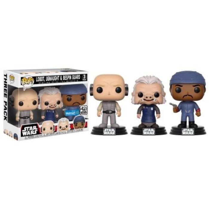 Figurines funko pop! star wars lobot, ugnaught, dengar - exclusive - 9 cm - funko