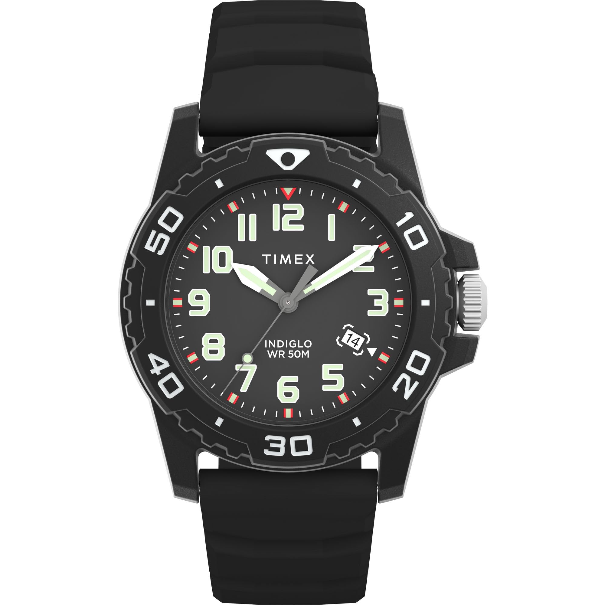 

[Timex] Часы Timex Diver с черным циферблатом, кварцевые, водонепроницаемые, 5 АТМ, акрил, 44,5 мм, TW5M61200, мужские, черные [Товар]